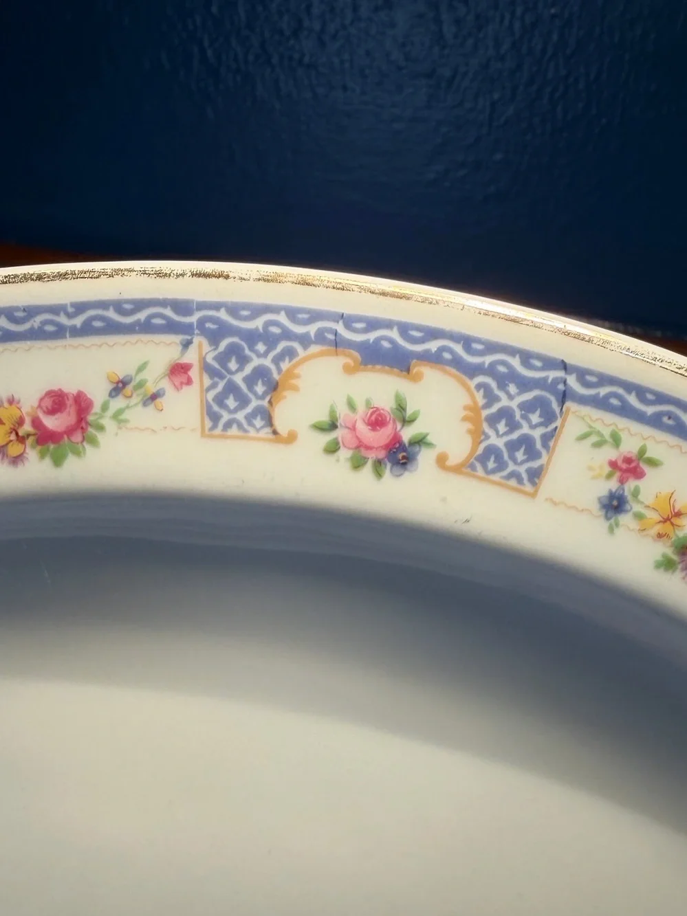 Antique Floral Platter French Porcelain L. Bernardaud & Cie Limoges France 1900s